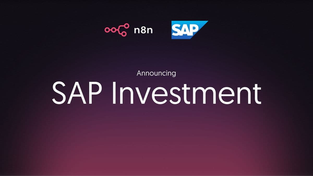 Announcing SAP’s strategic investment in n8n